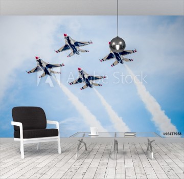 Picture of USAF Fighter Planes in Diamond Formation